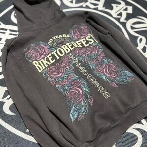 Black Hot Leathers Biketoberfest 2022 zip-up hoodie